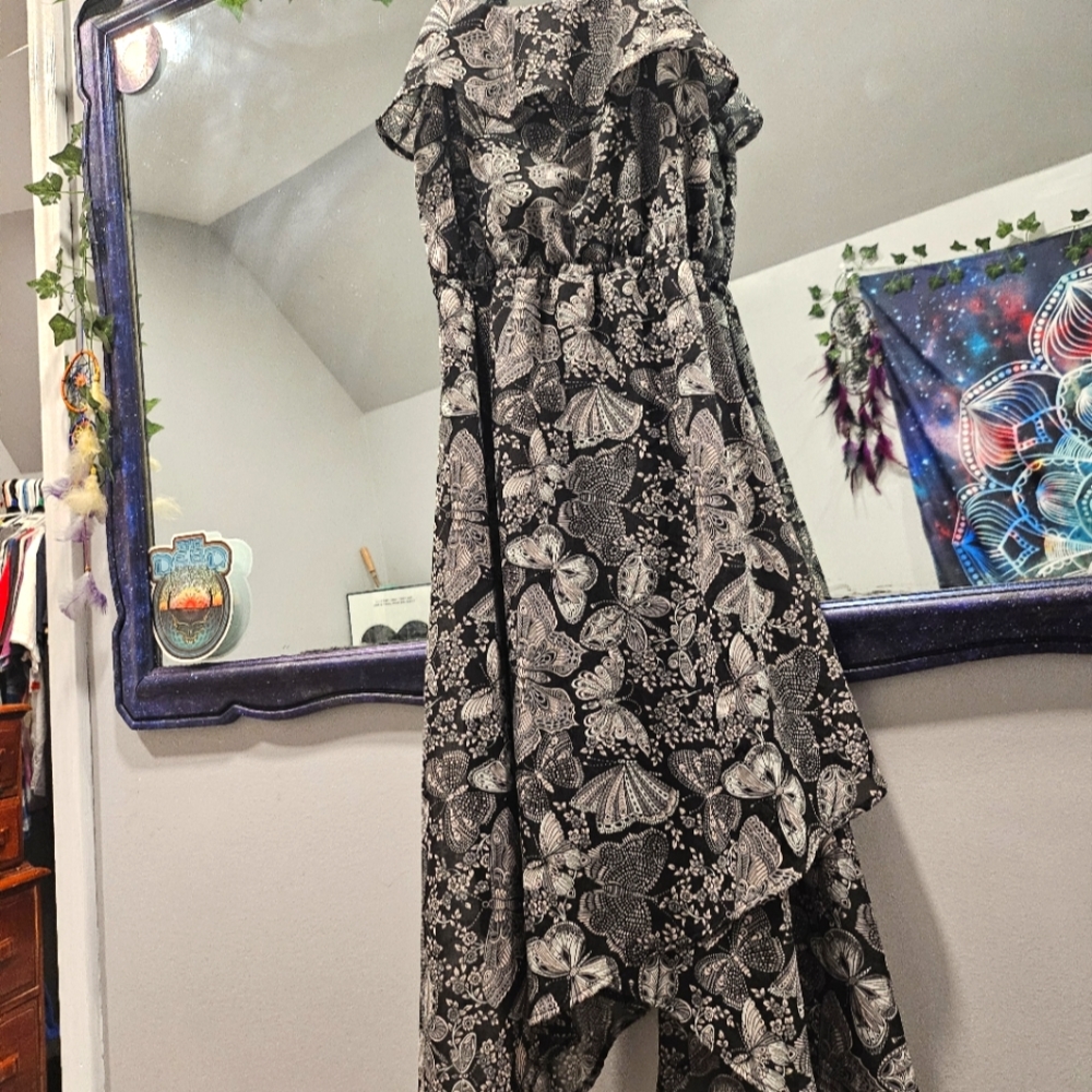 butterfly printed dress